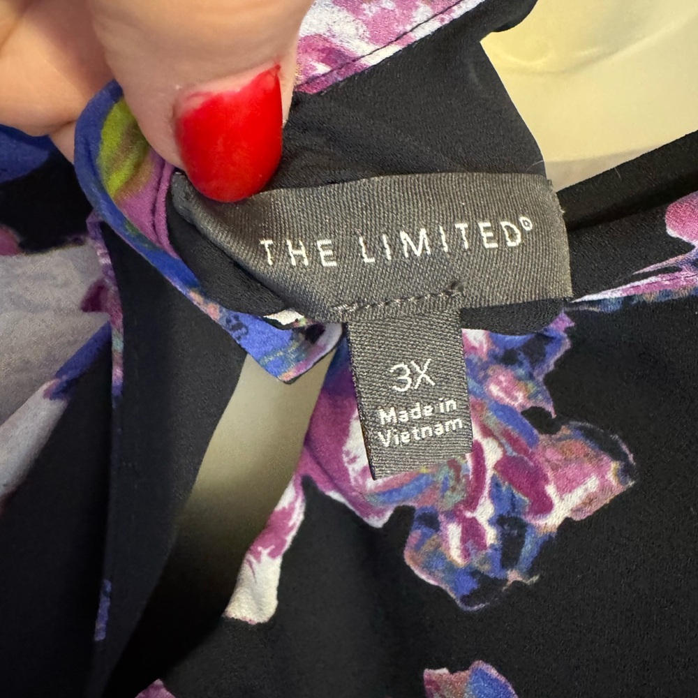 GORGEOUS The Limited Women's Floral Blouse - Black/Purple PLUS: 3X BIN#S - Picture 6 of 6